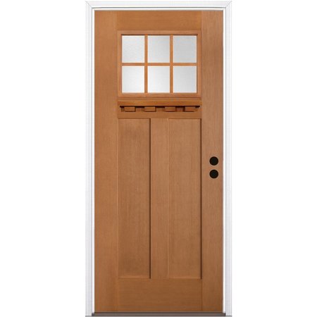 TRIMLITE Exterior Single Door, Left Hand/Inswing, 1.75 Thick, Fiberglass 2868LHISPFGHER2066C491615B
